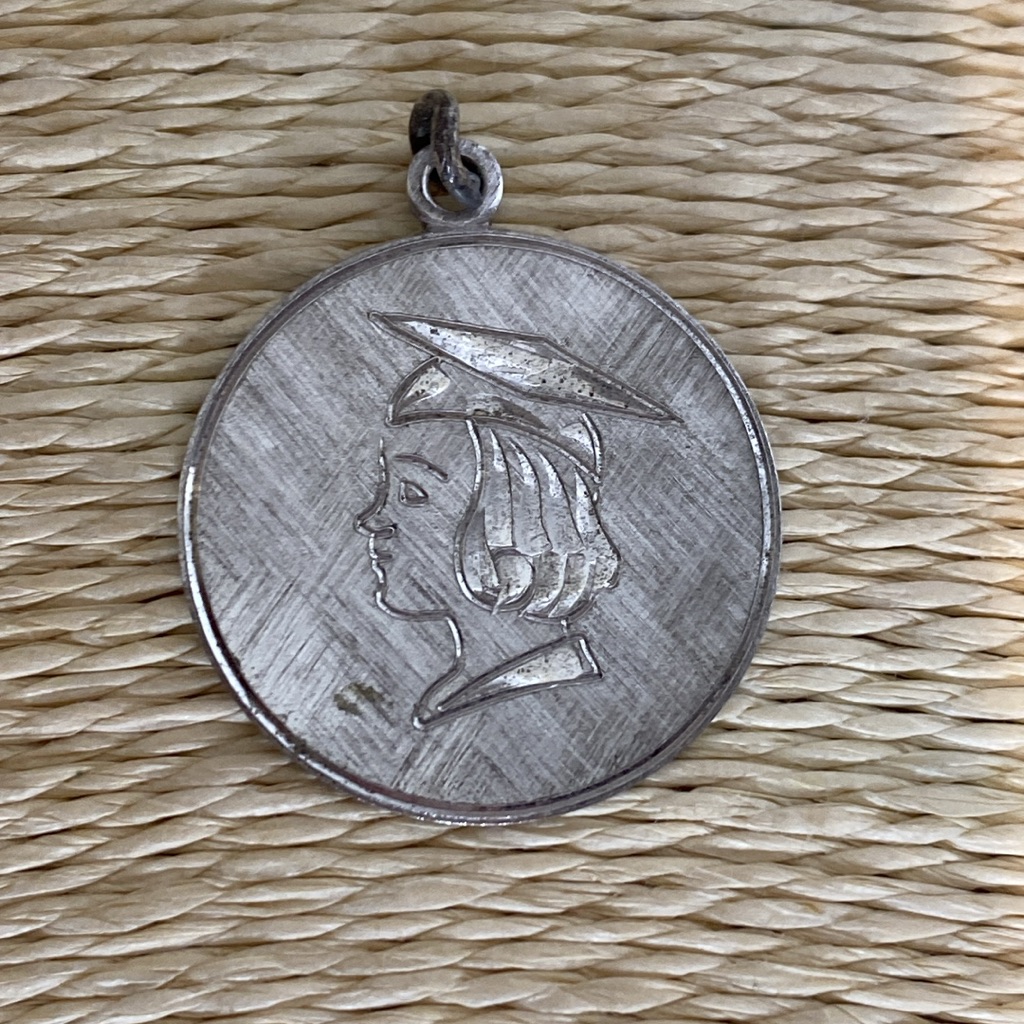 Vintage Graduation Graduate Girl Sterling Charm